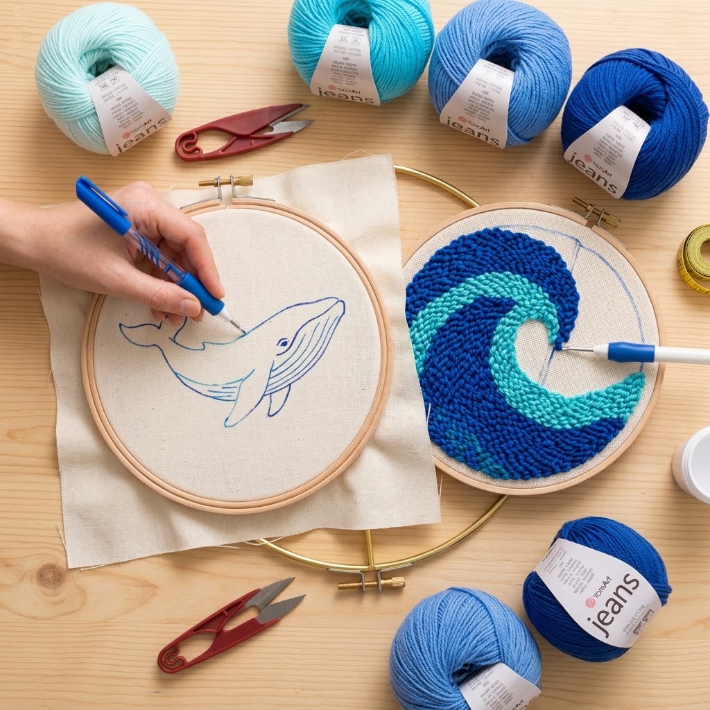 Kit Punch Needle Complet – Brise Océan