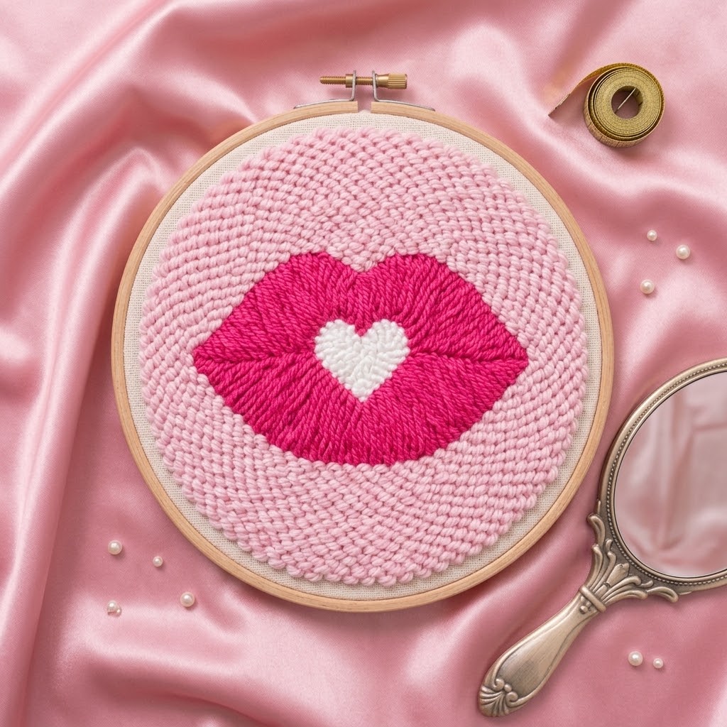Kit Punch Needle Complet – Rose Barbie
