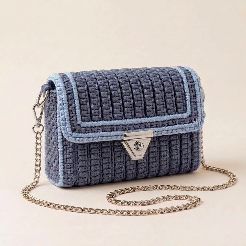 Kit Sac Macramé – Bleu Jean & Bleu Ciel
