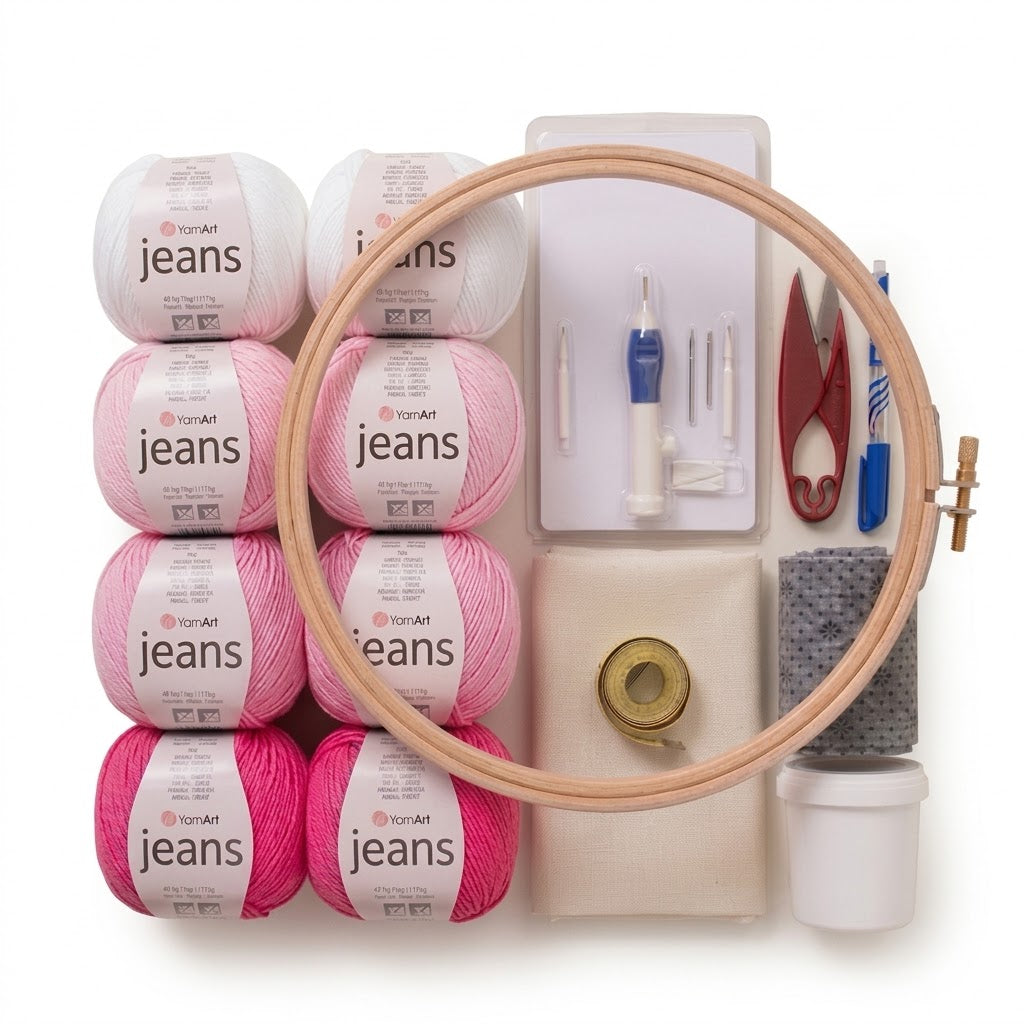 Kit Punch Needle Complet – Rose Barbie