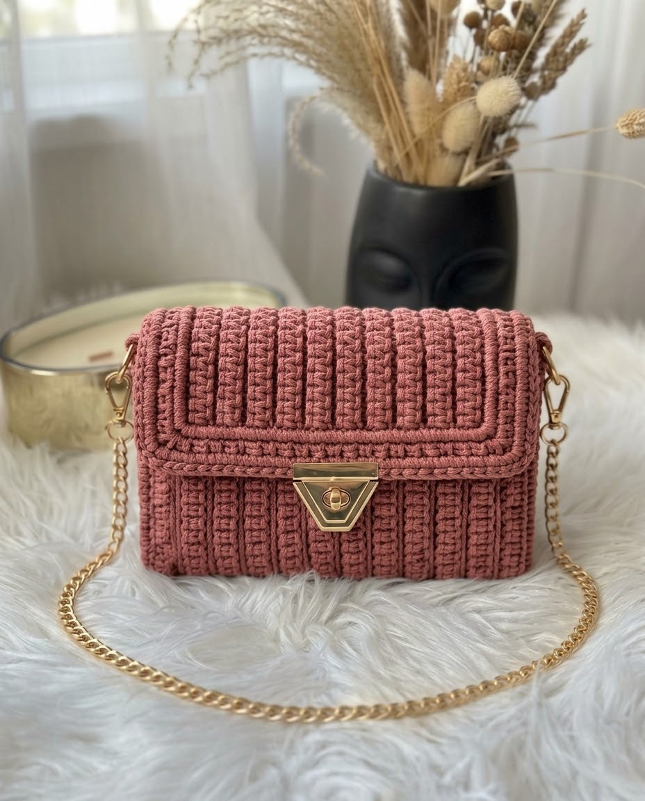 Kit Sac Macramé – Rose Corail
