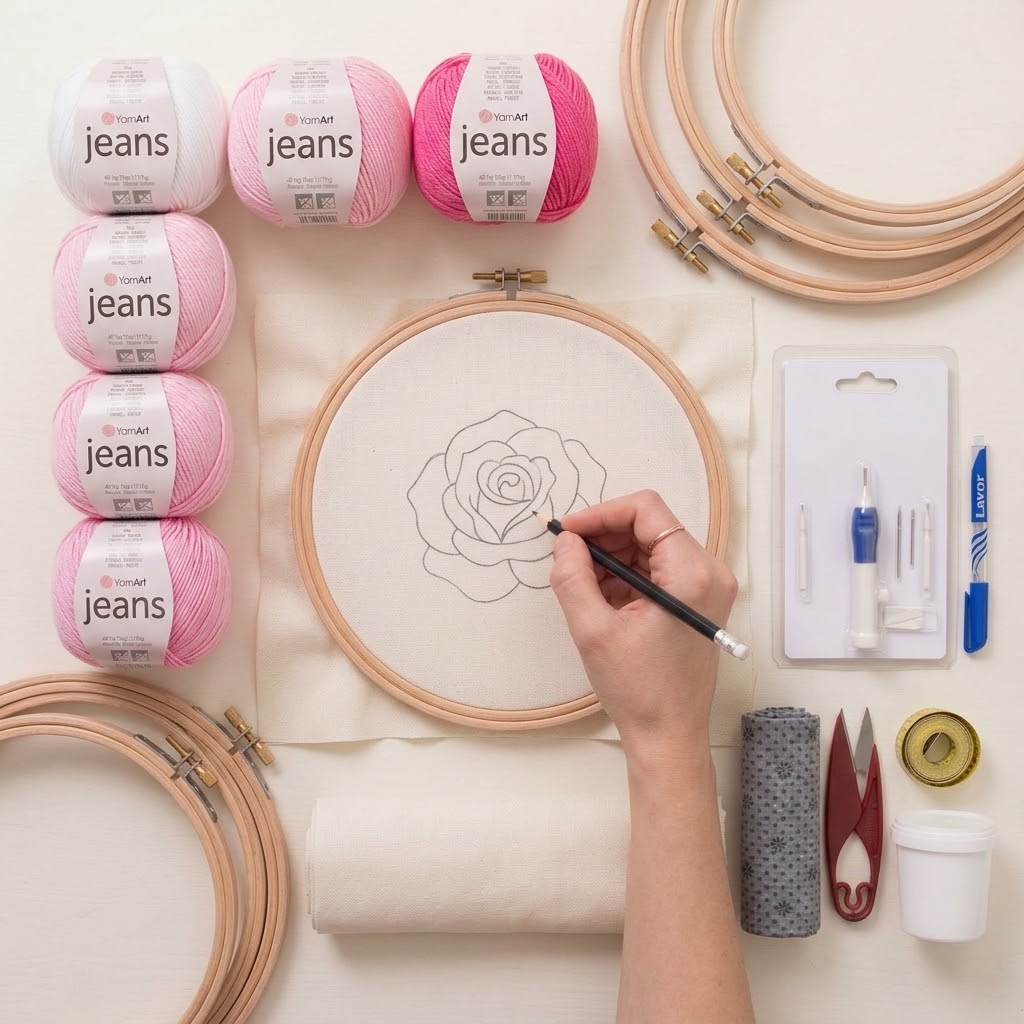Kit Punch Needle Complet – Rose Barbie