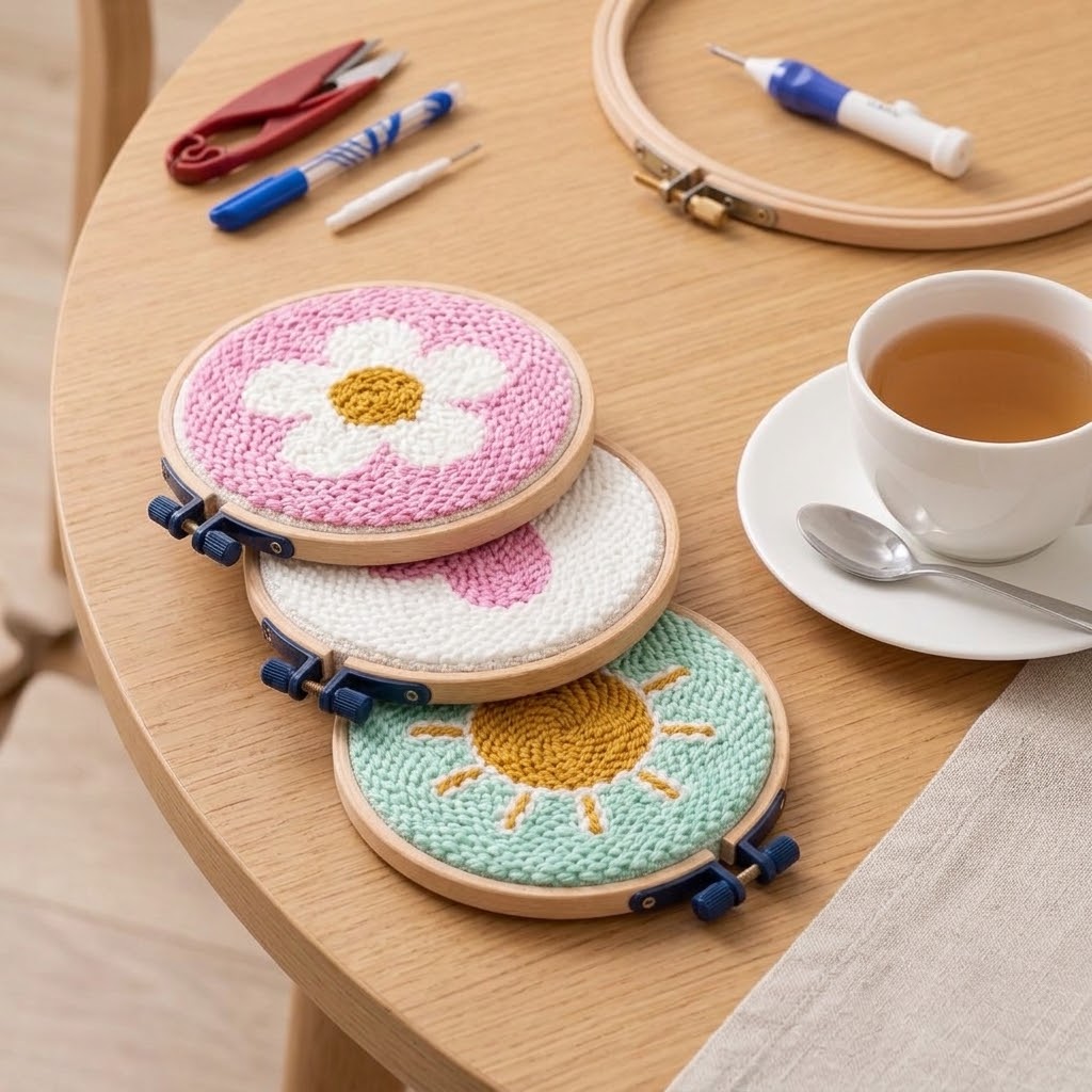 Kit Punch Needle Complet – Créez vos Tapis & Déco