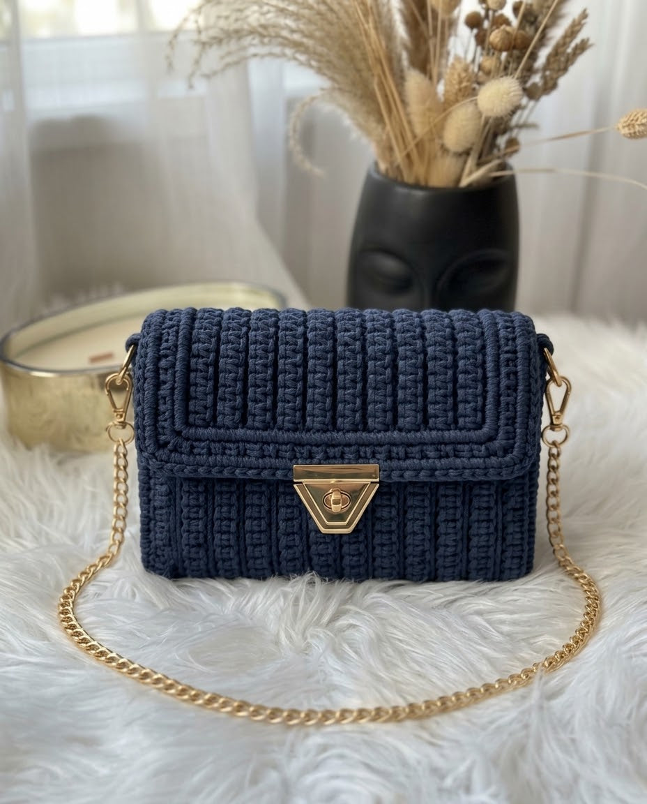 Kit Sac Macramé – Bleu Marine