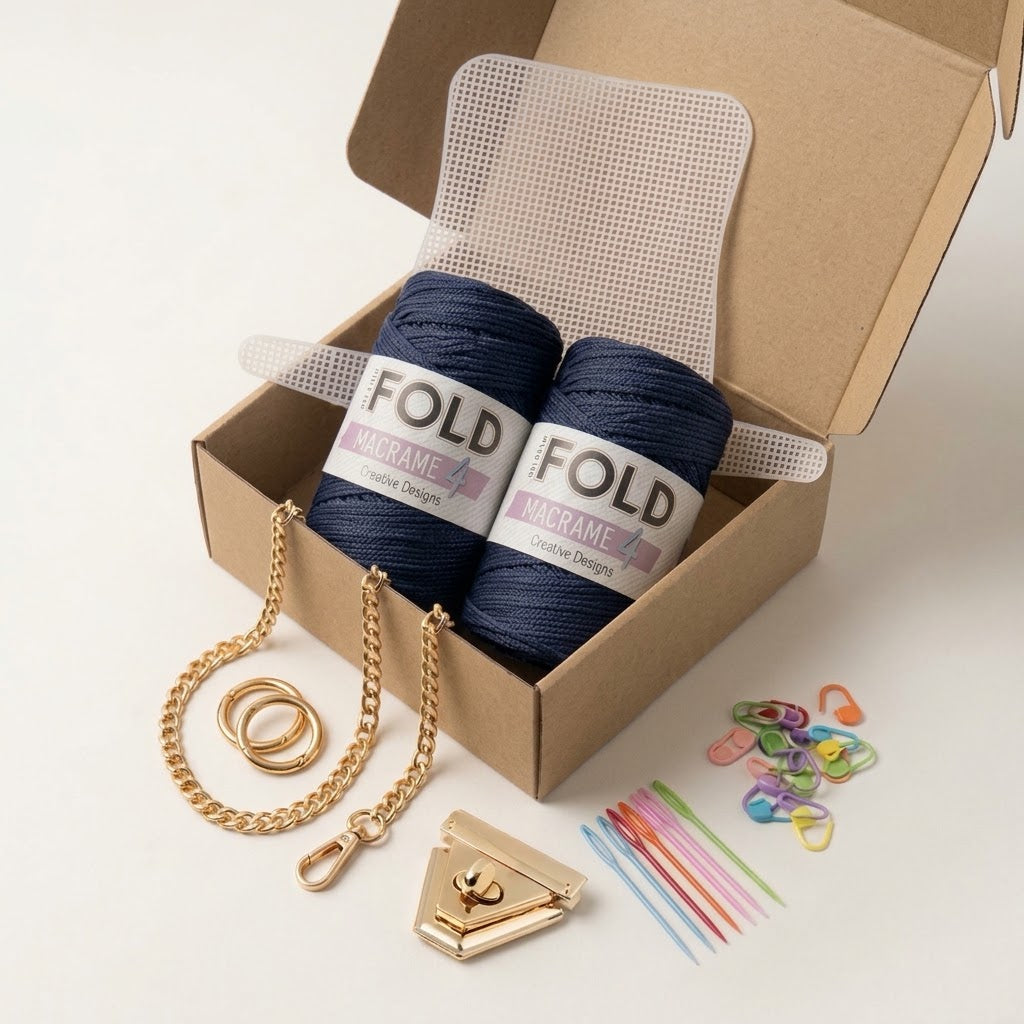 Kit Sac Macramé – Bleu Marine