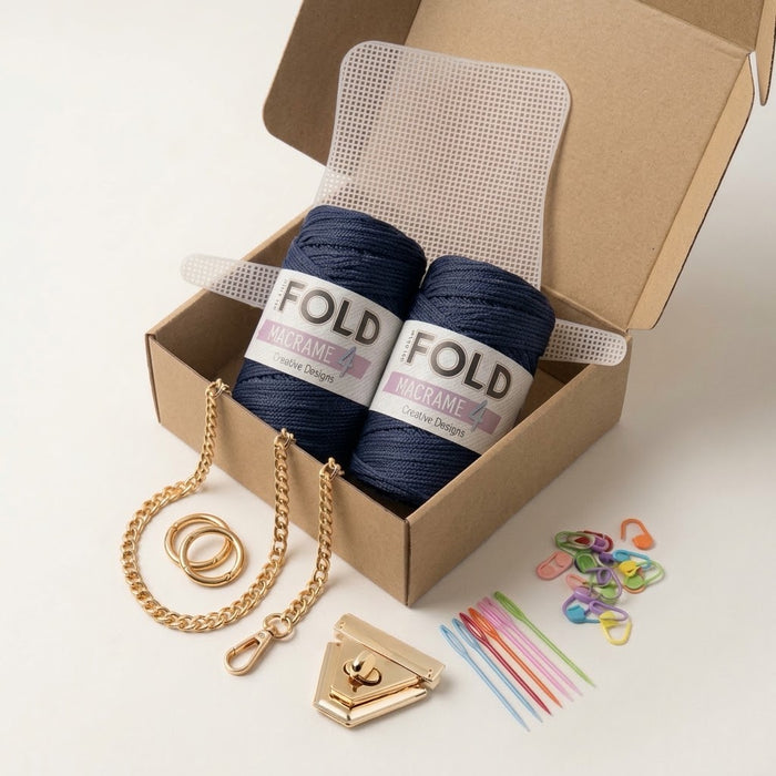 Kit Sac Macramé – Bleu Marine