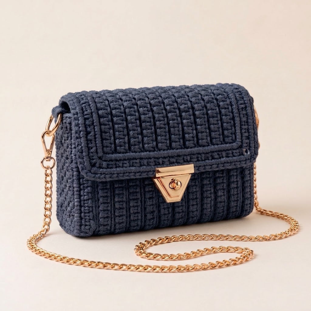 Kit Sac Macramé – Bleu Marine