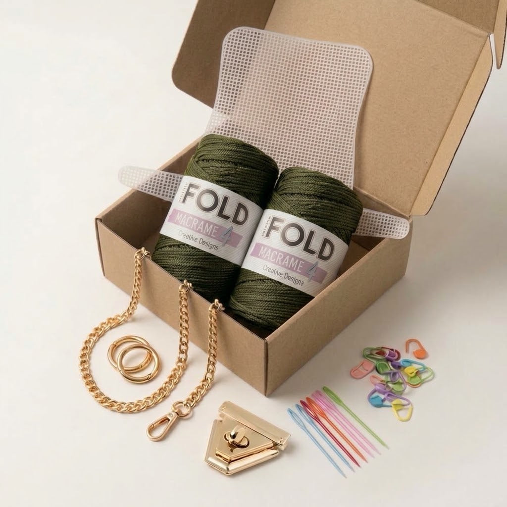 Kit Sac Macramé – Vert Kaki