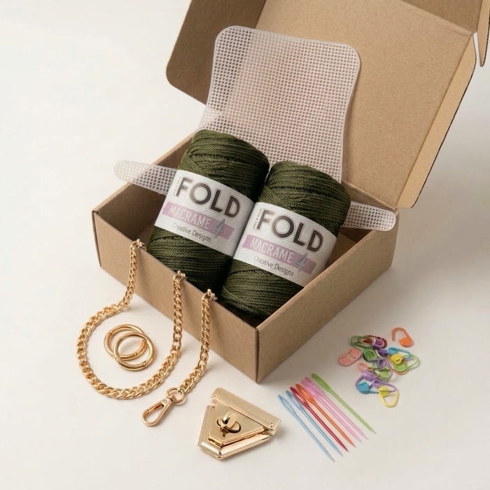 Kit Sac Macramé – Vert Kaki