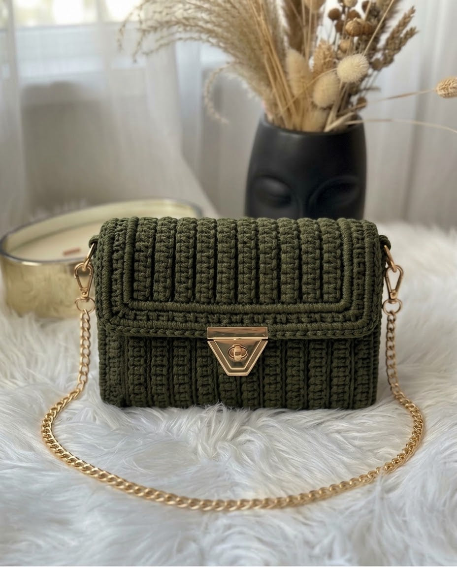 Kit Sac Macramé – Vert Kaki