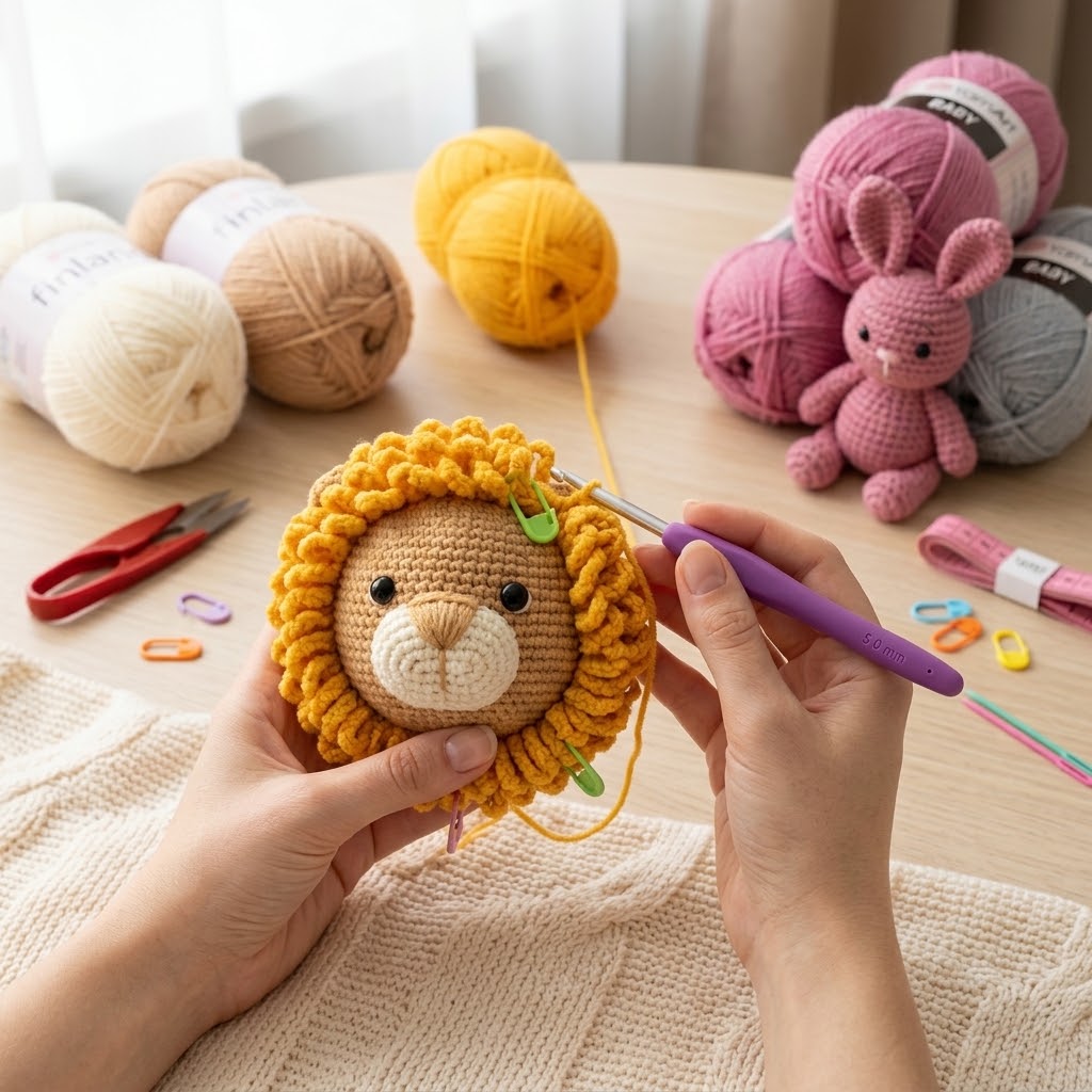 Kit Crochet Débutant – Crème & Camel