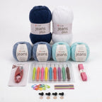 Kit Crochet Coton Premium Créations Libres – Bleu & Menthe