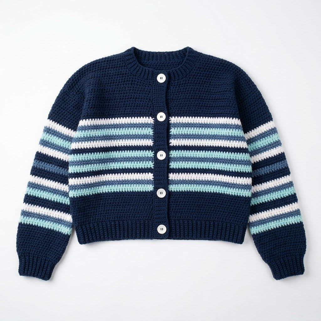 Kit Crochet Coton Premium Créations Libres – Bleu & Menthe