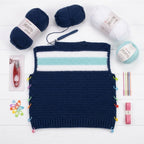 Kit Crochet Coton Premium Créations Libres – Bleu & Menthe